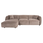 ΚΑΝΑΠΕΣ ΓΩΝΙΑ (ΑΡΙΣΤΕΡΗ) TREAT HM3277.02L ΣΚΟΥΡΟ ΜΠΕΖ ΥΦΑΣΜΑ 270x163x7