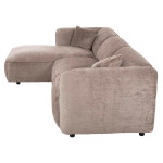 ΚΑΝΑΠΕΣ ΓΩΝΙΑ (ΑΡΙΣΤΕΡΗ) TREAT HM3277.02L ΣΚΟΥΡΟ ΜΠΕΖ ΥΦΑΣΜΑ 270x163x7