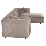 ΚΑΝΑΠΕΣ ΓΩΝΙΑ (ΔΕΞΙΑ) TREAT HM3277.02R ΣΚΟΥΡΟ ΜΠΕΖ ΥΦΑΣΜΑ 270x163x74Υε