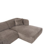 ΚΑΝΑΠΕΣ ΓΩΝΙΑ (ΔΕΞΙΑ) TREAT HM3277.02R ΣΚΟΥΡΟ ΜΠΕΖ ΥΦΑΣΜΑ 270x163x74Υε