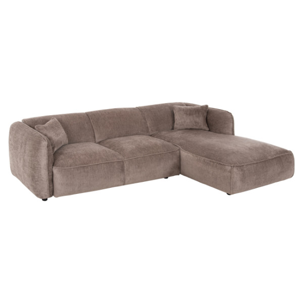 ΚΑΝΑΠΕΣ ΓΩΝΙΑ (ΔΕΞΙΑ) TREAT HM3277.02R ΣΚΟΥΡΟ ΜΠΕΖ ΥΦΑΣΜΑ 270x163x74Υε