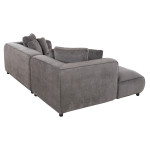 ΚΑΝΑΠΕΣ ΓΩΝΙΑ (ΑΡΙΣΤΕΡΗ) 3-ΘΕΣΙΟΣ GRACE HM3280.03L ΓΚΡΙ ΥΦΑΣΜΑ 252x160