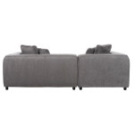 ΚΑΝΑΠΕΣ ΓΩΝΙΑ (ΑΡΙΣΤΕΡΗ) 3-ΘΕΣΙΟΣ GRACE HM3280.03L ΓΚΡΙ ΥΦΑΣΜΑ 252x160