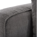 ΚΑΝΑΠΕΣ ΓΩΝΙΑ (ΑΡΙΣΤΕΡΗ) 3-ΘΕΣΙΟΣ GRACE HM3280.03L ΓΚΡΙ ΥΦΑΣΜΑ 252x160