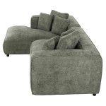 ΚΑΝΑΠΕΣ ΓΩΝΙΑ (ΑΡΙΣΤΕΡΗ) 3-ΘΕΣΙΟΣ GRACE HM3280.05L ΠΡΑΣΙΝΟ ΥΦΑΣΜΑ 252x