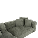 ΚΑΝΑΠΕΣ ΓΩΝΙΑ (ΑΡΙΣΤΕΡΗ) 3-ΘΕΣΙΟΣ GRACE HM3280.05L ΠΡΑΣΙΝΟ ΥΦΑΣΜΑ 252x