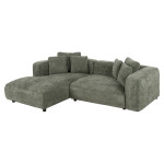 ΚΑΝΑΠΕΣ ΓΩΝΙΑ (ΑΡΙΣΤΕΡΗ) 3-ΘΕΣΙΟΣ GRACE HM3280.05L ΠΡΑΣΙΝΟ ΥΦΑΣΜΑ 252x