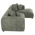 ΚΑΝΑΠΕΣ ΓΩΝΙΑ 3-ΘΕΣΙΟΣ GRACE HM3280.05R ΠΡΑΣΙΝΟ ΥΦΑΣΜΑ 252x105-160x70-