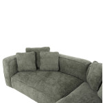 ΚΑΝΑΠΕΣ ΓΩΝΙΑ 3-ΘΕΣΙΟΣ GRACE HM3280.05R ΠΡΑΣΙΝΟ ΥΦΑΣΜΑ 252x105-160x70-