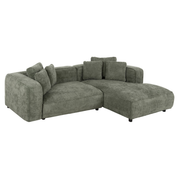 ΚΑΝΑΠΕΣ ΓΩΝΙΑ 3-ΘΕΣΙΟΣ GRACE HM3280.05R ΠΡΑΣΙΝΟ ΥΦΑΣΜΑ 252x105-160x70-