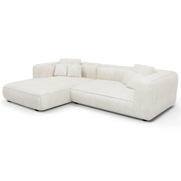 ΚΑΝΑΠΕΣ ΓΩΝΙΑ (ΑΡΙΣΤΕΡΗ) 3-ΘΕΣΙΟΣ GRACE HM3280.02L ΛΕΥΚΟ ΥΦΑΣΜΑ 252x16