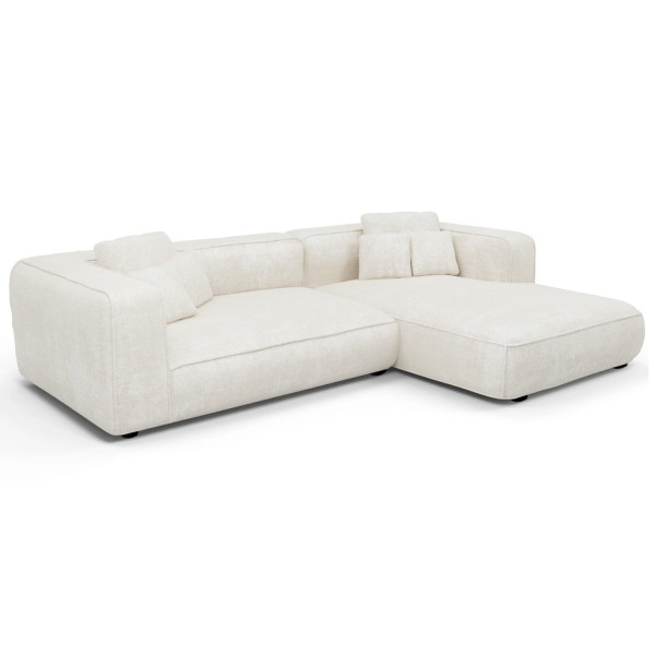 ΚΑΝΑΠΕΣ ΓΩΝΙΑ (ΔΕΞΙΑ) 3-ΘΕΣΙΟΣ GRACE HM3280.02R ΛΕΥΚΟ ΥΦΑΣΜΑ 252x160x7