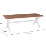 ΤΡΑΠΕΖΙ ΑΛΟΥΜΙΝΙΟΥ ΟΡΘΟΓΩΝΙΟ TAWNEE HM6039.02 ΛΕΥΚΟ-POLYWOOD ΦΥΣΙΚΟ 21