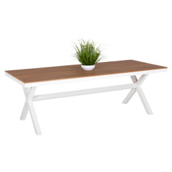 ΤΡΑΠΕΖΙ ΑΛΟΥΜΙΝΙΟΥ ΟΡΘΟΓΩΝΙΟ TAWNEE HM6039.02 ΛΕΥΚΟ-POLYWOOD ΦΥΣΙΚΟ 21