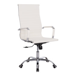 ΚΑΡΕΚΛΑ ΓΡΑΦΕΙΟΥ BOSS ΔΙΕΥΘΥΝΤΟΥ HM1059.32 ΛΕΥΚΟ PU ΠΟΔΙ ΧΡΩΜΙΟΥ 54x57