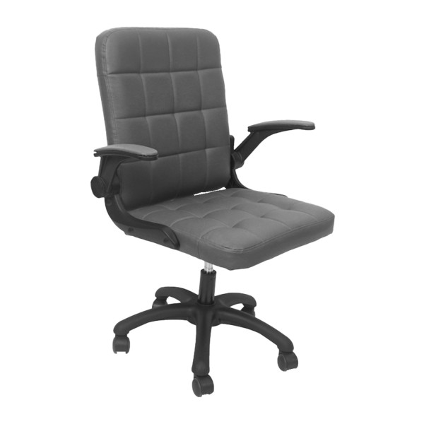 ΚΑΡΕΚΛΑ ΓΡΑΦΕΙΟΥ PORTIMA HM1197.03 ΓΚΡΙ PVC-ΜΑΥΡΟΣ NYLON ΣΚΕΛΕΤΟΣ & ΒΑ