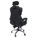 ΚΑΡΕΚΛΑ ΓΡΑΦΕΙΟΥ OCTAVIUS HM1202 ΜΑΥΡΟ PVC & NYLON-ΜΕΤΑΛ.ΧΡΩΜΙΟ ΒΑΣΗ 5