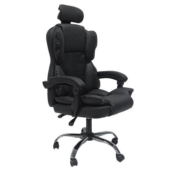 ΚΑΡΕΚΛΑ ΓΡΑΦΕΙΟΥ OCTAVIUS HM1202 ΜΑΥΡΟ PVC & NYLON-ΜΕΤΑΛ.ΧΡΩΜΙΟ ΒΑΣΗ 5