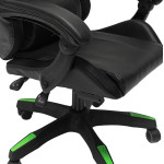 ΠΟΛΥΘΡΟΝΑ GAMING DARREN HM1203.03 ΜΑΥΡΟ-ΠΡΑΣΙΝΟ PVC & NYLON 58.5x100x1