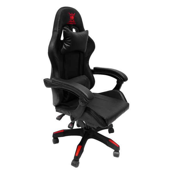 ΠΟΛΥΘΡΟΝΑ GAMING DARREN HM1203.01 ΜΑΥΡΟ-ΚΟΚΚΙΝΟ PVC & NYLON 58.5x100x1