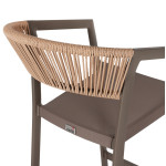 ΣΚΑΜΠΟ ΑΛΟΥΜΙΝΙΟΥ ΣΑΜΠΑΝΙ ΜΕ ΜΠΡΑΤΣΑ RATTAN & TEXTLINE 56x58x105Yεκ.HM