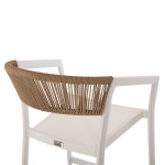 ΣΚΑΜΠΟ ΑΛΟΥΜΙΝΙΟΥ ΛΕΥΚΟ HM5892.32 ΜΕΣ. ΥΨΟΥΣ-ΜE RATTAN & TΕΧΤLINE 57x5