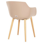 ΚΑΡΕΚΛΑ ΤΡΑΠΕΖΑΡΙΑΣ LUCIE HM8242.11 CAPUCCINO PP-ΜΕΤΑΛ. ΠΟΔΙΑ ΟΨΗ ΞΥΛΟ