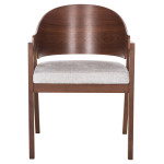 ΚΑΡΕΚΛΑ NERO HM9972 RUBBERWOOD ΣΕ ΚΑΡΥΔΙ-ΓΚΡΙ ΥΦΑΣΜΑ ΚΑΘΙΣΜΑ 56x56x78Y
