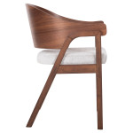 ΚΑΡΕΚΛΑ NERO HM9972 RUBBERWOOD ΣΕ ΚΑΡΥΔΙ-ΓΚΡΙ ΥΦΑΣΜΑ ΚΑΘΙΣΜΑ 56x56x78Y