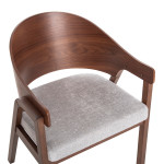 ΚΑΡΕΚΛΑ NERO HM9972 RUBBERWOOD ΣΕ ΚΑΡΥΔΙ-ΓΚΡΙ ΥΦΑΣΜΑ ΚΑΘΙΣΜΑ 56x56x78Y