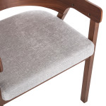 ΚΑΡΕΚΛΑ NERO HM9972 RUBBERWOOD ΣΕ ΚΑΡΥΔΙ-ΓΚΡΙ ΥΦΑΣΜΑ ΚΑΘΙΣΜΑ 56x56x78Y