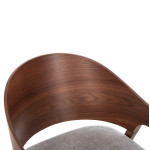 ΚΑΡΕΚΛΑ NERO HM9972 RUBBERWOOD ΣΕ ΚΑΡΥΔΙ-ΓΚΡΙ ΥΦΑΣΜΑ ΚΑΘΙΣΜΑ 56x56x78Y