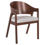 ΚΑΡΕΚΛΑ NERO HM9972 RUBBERWOOD ΣΕ ΚΑΡΥΔΙ-ΓΚΡΙ ΥΦΑΣΜΑ ΚΑΘΙΣΜΑ 56x56x78Y