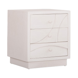 ΚΟΜΟΔΙΝΟ ΣΕΙΡΑ SANTORINI HM18047 MDF ΣΕ ΥΠΟΛΕΥΚΟ ΧΡΩΜΑ-3 ΣΥΡΤΑΡIA 48x3