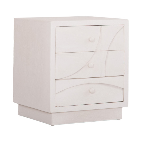 ΚΟΜΟΔΙΝΟ ΣΕΙΡΑ SANTORINI HM18047 MDF ΣΕ ΥΠΟΛΕΥΚΟ ΧΡΩΜΑ-3 ΣΥΡΤΑΡIA 48x3