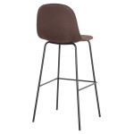 ΣΚΑΜΠΟ ΜΠΑΡ VINCENT HM8579.23 ΚΑΦΕ ΥΦΑΣΜΑ-ΜΑΥΡΟΣ ΜΕΤΑΛΛΙΚΟΣ ΣΚΕΛΕΤΟΣ 4