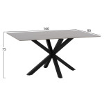 ΤΡΑΠΕΖΙ ΤΡΑΠΕΖΑΡΙΑΣ SYNTEC HM9308.03 SINTERED STONE ΓΚΡΙ ΜΕΤΑΛΛΙΚΑ ΠΟΔ