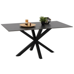 ΤΡΑΠΕΖΙ ΤΡΑΠΕΖΑΡΙΑΣ SYNTEC HM9308.01 SINTERED STONE ΜΑΥΡΟ ΜΕΤΑΛΛΙΚΑ ΠΟ