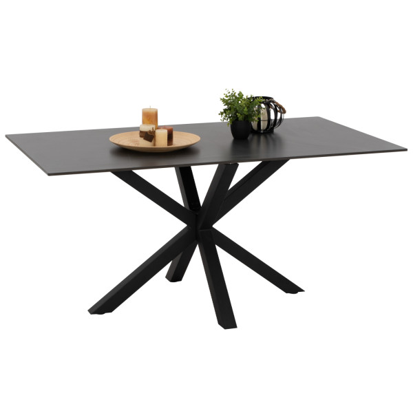 ΤΡΑΠΕΖΙ ΤΡΑΠΕΖΑΡΙΑΣ SYNTEC HM9308.01 SINTERED STONE ΜΑΥΡΟ ΜΕΤΑΛΛΙΚΑ ΠΟ