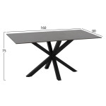 ΤΡΑΠΕΖΙ ΤΡΑΠΕΖΑΡΙΑΣ SYNTEC HM9308.01 SINTERED STONE ΜΑΥΡΟ ΜΕΤΑΛΛΙΚΑ ΠΟ