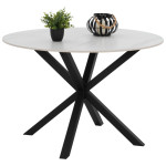 ΤΡΑΠΕΖΙ ΤΡΑΠΕΖΑΡΙΑΣ ΣΤΡΟΓΓΥΛΟ SYNTEC HM9309.02 SINTERED STONE ΛΕΥΚΟ ΜΕ