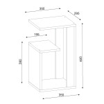 ΒΟΗΘΗΤΙΚΟ ΤΡΑΠΕΖΙ DAWN ΜΕΛΑΜΙΝΗΣ ΛΕΥΚΟ 35X29,5X60Yεκ.HM8880.11