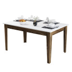 ΤΡΑΠΕΖΙ ΤΡΑΠΕΖΑΡΙΑΣ STANDARD HM9507.02 ΜΕΛΑΜΙΝΗ ΚΑΡΥΔΙ-ΛΕΥΚΟ ΜΕ ΑΠΟΘ.Χ