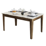 ΤΡΑΠΕΖΙ STANDARD HM9507.03 ΜΕΛΑΜΙΝΗ ΚΑΡΥΔΙ-ΛΕΥΚΟ ΜΑΡΜΑΡΟ ΜΕ ΑΠΟΘ.ΧΩΡΟ