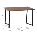 ΣΕΤ ΤΡΑΠΕΖΑΡΙΑΣ JAY 5ΤΜΧ HM9529.01 ΚΑΡΥΔΙ ΤΡΑΠΕΖΙ-ΓΚΡΙ ΚΑΡΕΚΛΕΣ 120x70