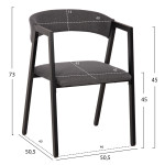 ΣΕΤ ΤΡΑΠΕΖΑΡΙΑΣ JAY 5ΤΜΧ HM9529.01 ΚΑΡΥΔΙ ΤΡΑΠΕΖΙ-ΓΚΡΙ ΚΑΡΕΚΛΕΣ 120x70