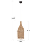 ΦΩΤΙΣΤΙΚΟ ΟΡΟΦΗΣ CARBOY HM7884 ΚΡΕΜΑΣΤΟ ΑΠΟ RATTAN ΣΕ ΦΥΣΙΚΟ ΧΡΩΜΑ Φ28