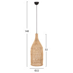 ΦΩΤΙΣΤΙΚΟ ΟΡΟΦΗΣ THEON HM7888 ΚΡΕΜΑΣΤΟ ΑΠΟ RATTAN ΣΕ ΦΥΣΙΚΟ ΧΡΩΜΑ Φ22x
