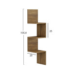 ΕΠΙΤΟΙΧΙΑ ΓΩΝΙΑΚΗ ΡΑΦΙΕΡΑ ILLUSION HM8935.11 ΜΕΛΑΜΙΝΗ ΣΕ ΣΚΟΥΡΟ ΦΥΣΙΚΟ