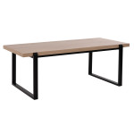 ΤΡΑΠΕΖΙ ΣΑΛΟΝΙΟΥ SHABEN HM9585.03 MDF SONOMA-ΜΑΥΡΗ ΜΕΤΑΛΛΙΚΗ ΒΑΣΗ 120x